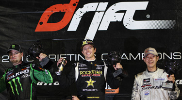 2010 Formula Drift Pro Championship podium press release image
